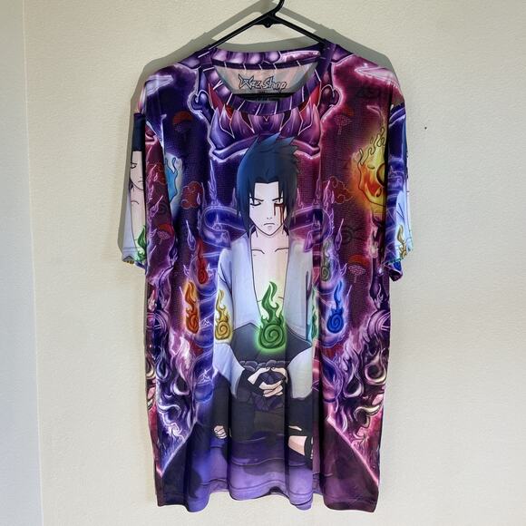 Waz Shop Anime Naruto Sasuke Uchiha Wearable Visionary Art Tshirt Adult 2XL XXL - Picture 1 of 8